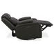 Langford Aline Coal Leather Glider Power Recliner with USB Charging and LED