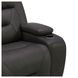 Langford Aline Coal Leather Glider Power Recliner with USB Charging and LED