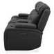 Langford Aline Coal Leather 80" Zero Gravity Loveseat with Console and USB Charging