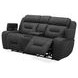 Langford Aline Coal Leather 80" Zero Gravity Loveseat with Console and USB Charging