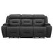 Langford Aline Coal Leather 91" Zero Gravity Power Reclining Living Room Set with USB Charging and LED