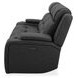 Langford Aline Coal Leather 91" Zero Gravity Power Reclining Living Room Set with USB Charging and LED