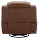 Caswell Nature Chestnut Leather Glider Power Recliner with USB Charging and LED