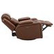 Caswell Nature Chestnut Leather Glider Power Recliner with USB Charging and LED