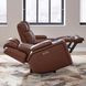 Caswell Nature Chestnut Leather 82" Zero Gravity Power Reclining Loveseat with Console and USB Charging