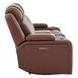 Caswell Nature Chestnut Leather 82" Zero Gravity Power Reclining Loveseat with Console and USB Charging