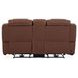 Caswell Nature Chestnut Leather 82" Zero Gravity Power Reclining Loveseat with Console and USB Charging