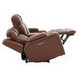 Caswell Nature Chestnut Leather 82" Zero Gravity Power Reclining Loveseat with Console and USB Charging