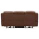 Caswell Nature Chestnut Leather 91" Zero Gravity Power Reclining Sofa with LED and USB Charging