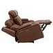 Caswell Nature Chestnut Leather 91" Zero Gravity Power Reclining Sofa with LED and USB Charging