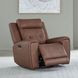 Beckham Aline Saddle Leather Glider Power Recliner with USB Charging