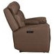 Beckham Aline Saddle Leather 79" Zero Gravity Power Reclining Loveseat with Console and USB Charging