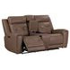 Beckham Aline Saddle Leather 79" Zero Gravity Power Reclining Loveseat with Console and USB Charging