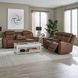 Beckham Aline Saddle Leather 79" Zero Gravity Power Reclining Loveseat with Console and USB Charging