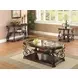 Laney Deep Merlot And Clear Occasional Table Set