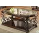 Laney Deep Merlot And Clear Coffee Table