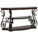 Laney Deep Merlot And Clear Sofa Table