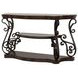 Laney Deep Merlot And Clear Sofa Table