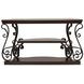 Laney Deep Merlot And Clear Sofa Table