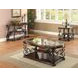 Laney Deep Merlot And Clear Sofa Table