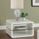 Elana Glossy White End Table