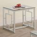 Merced Glass Top And Nickel End Table