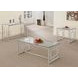 Merced Glass Top And Nickel Coffee Table