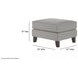 Durango Pewter Gray and Black Performance Fabric Rectangular Accent Ottoman
