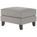 Durango Pewter Gray and Black Performance Fabric Rectangular Accent Ottoman