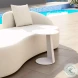Sunny Isles White Outdoor Side Table