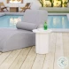 Kogur White Outdoor Side Table