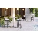 Midnight Wave White Performance Fabric Outdoor Bar Stool