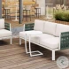 Noga White Outdoor End Table
