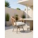 Safal White Upholstered Outdoor Swivel Dining Chair