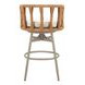 Safal White Upholstered Swivel Outdoor Bar Stool