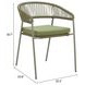 Skye Green Upholstered Outdoor Dining Chair Set of 2