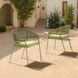 Skye Green Upholstered Outdoor Dining Chair Set of 2