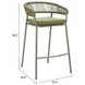 Skye Green Upholstered Outdoor Bar Stool Set of 2