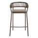Skye Brown Upholstered Outdoor Bar Stool Set of 2