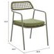Rio Green Upholstered Outdoor Dining Chair Set of 2
