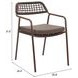 Rio Brown Upholstered Outdoor Dining Chair Set of 2
