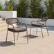 Rio Brown Upholstered Outdoor Dining Chair Set of 2