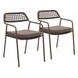 Rio Brown Upholstered Outdoor Dining Chair Set of 2