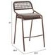 Rio Brown Upholstered Outdoor Bar Stool Set of 2