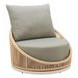 Cabana Green Upholstered Outdoor Swivel Accent Chair