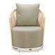Lanai Green Upholstered Outdoor Swivel Accent Chair