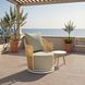 Lanai Green Upholstered Outdoor Swivel Accent Chair