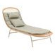 Skim Green 78" Outdoor Chaise Lounge with Pillows