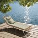Skim Green 78" Outdoor Chaise Lounge with Pillows