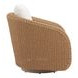 Solara Ivory Upholstered Outdoor Swivel Accent Chair